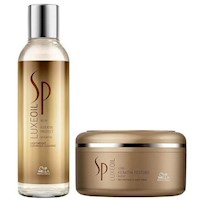Shampoo con Aceite de Argán 200ml + Mascarilla Wella Luxe Oil Keratin